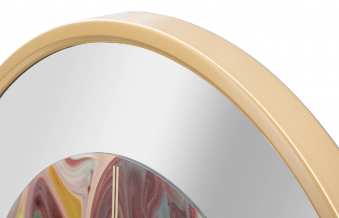 Ceas de perete, Fier/MDF/Sticla, Multicolor, 60x60x5 cm [3]