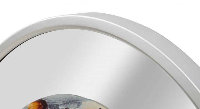 Ceas de perete, Fier/MDF/Sticla, Multicolor, 60x60x5 cm [2]