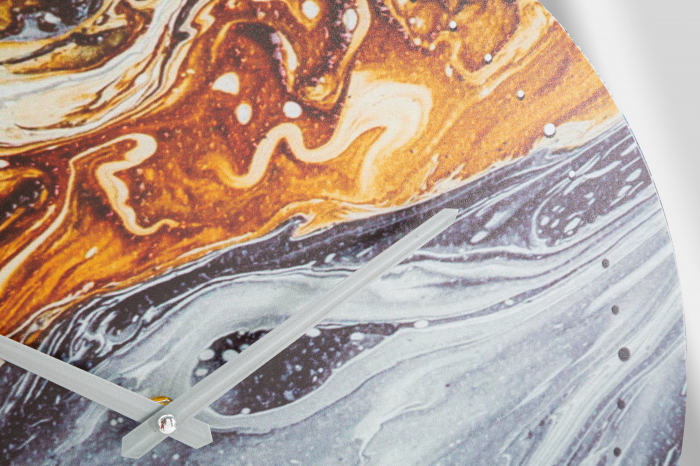 Ceas de perete, Fier/MDF/Sticla, Multicolor, 60x60x5 cm [3]