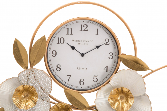 Ceas de perete Flow, Fier/Sintetic, Auriu, 45.5x92.5x8 cm [4]