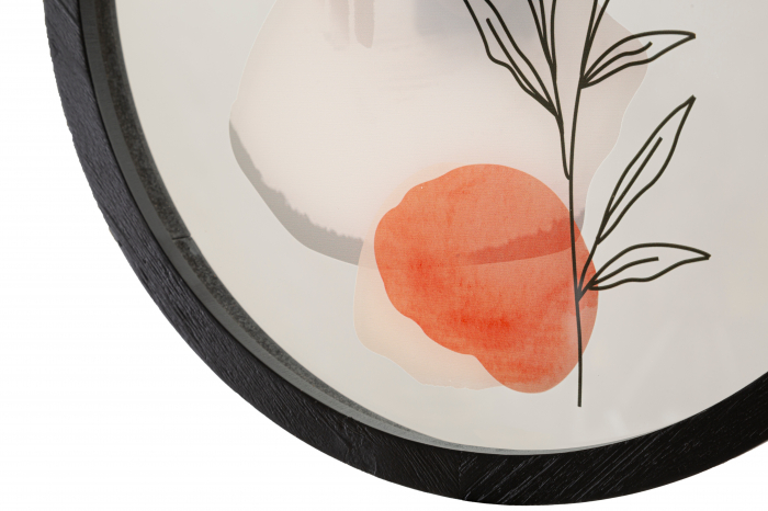 Ceas de perete Flower -A-, Fier/Sticla, Multicolor, 40x40x3.5 cm [2]