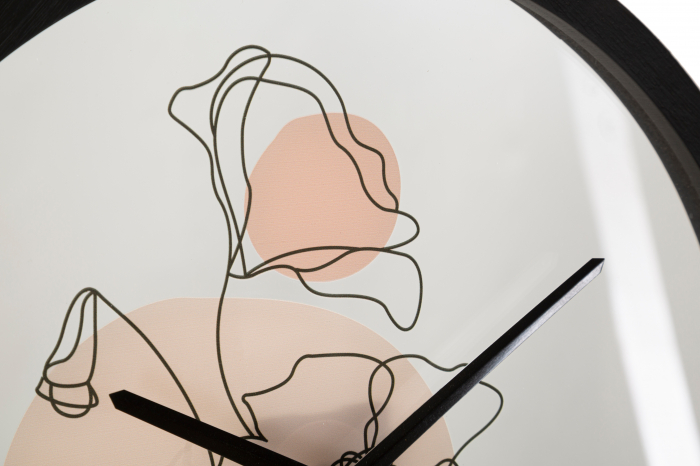 Ceas de perete Flower -B-, Fier/Sticla, Multicolor, 40x40x3.5 cm [4]