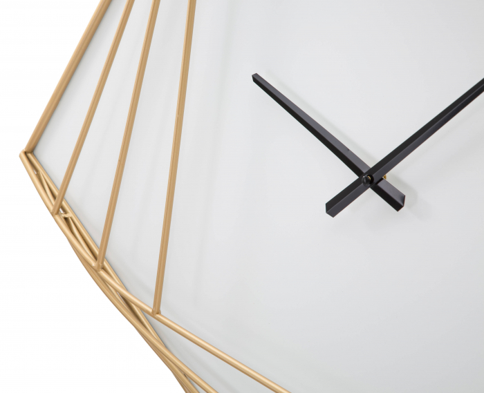 Ceas de perete Line, Fier/Plastic, Auriu, 85x85x6 cm [5]