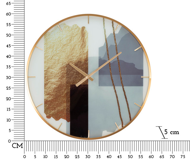 Ceas de perete Motif, Sticla/MDF/Metal, Multicolor, 60x5x5 cm [7]
