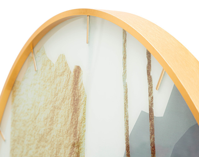 Ceas de perete Motif, Sticla/MDF/Metal, Multicolor, 80x5x5 cm [5]