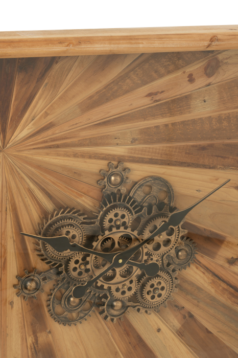 Ceas de perete patrat MDF natur, L [4]