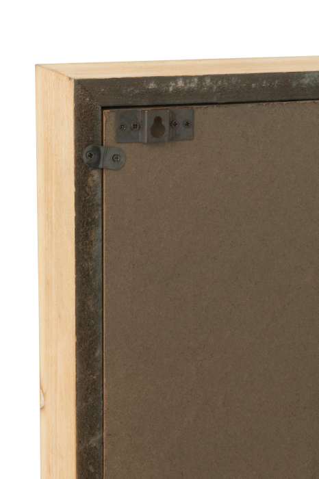 Ceas de perete patrat MDF natur, L [6]