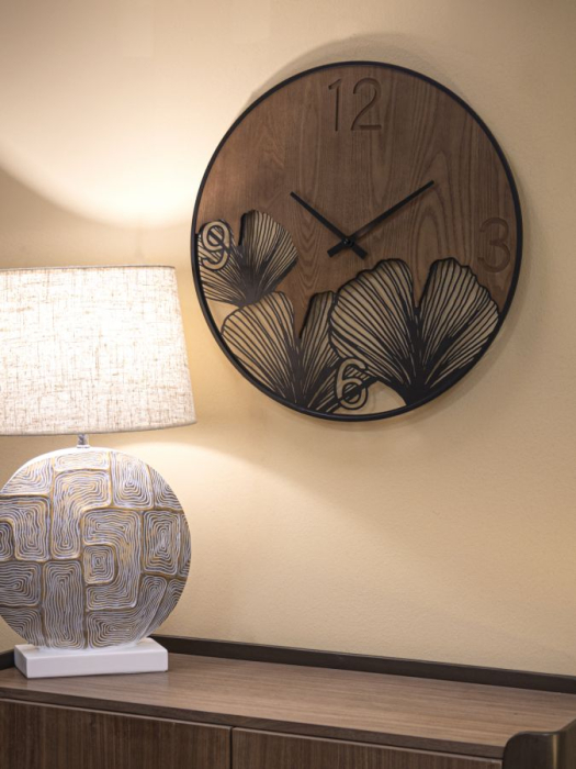 Ceas de perete Super lemn/frunze cm ø 60x2 [5]