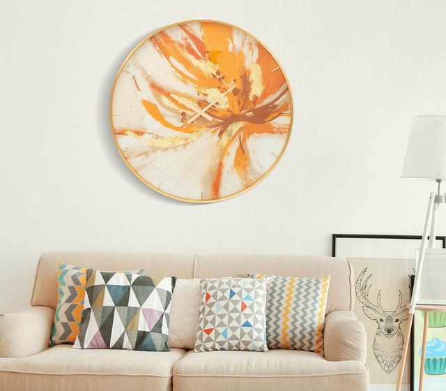 Ceas de perete Toply, Sticla/MDF/Metal, Multicolor, 80x5x5 cm [6]