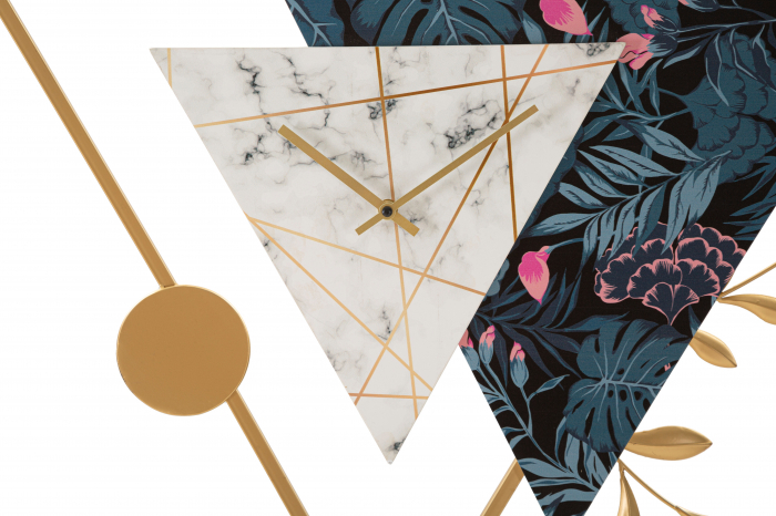 Ceas de perete Triangle, Fier/MDF, Multicolor, 59x75x4.5 cm [4]
