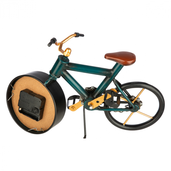 Ceas de podea/masă, Bicycle, Metal, albastru închis, PU 1, L. 13 cm, L. 34 cm, H 24 cm [3]