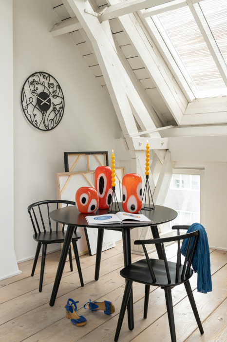 Ceas, Metal , Negru, 49x49x3 [4]