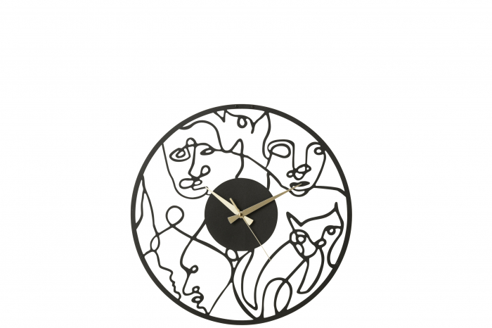 Ceas, Metal , Negru, 49x49x3 [2]