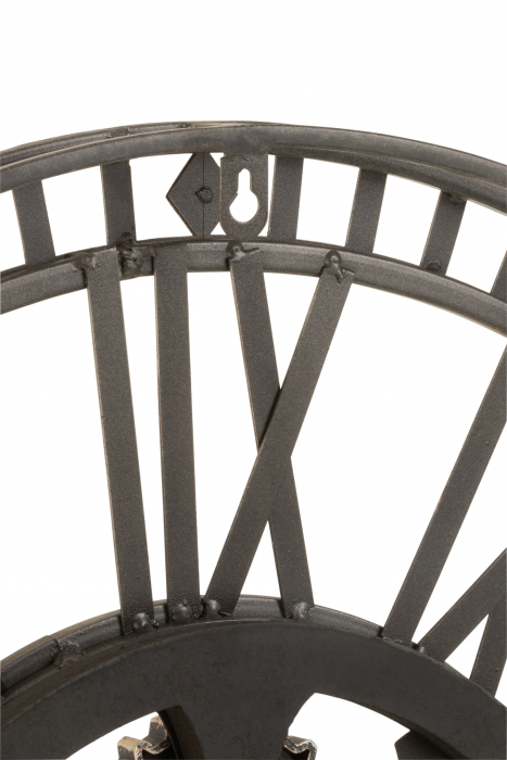 Ceas Numere Romane, Metal, Gri, 60x60x7 cm [3]