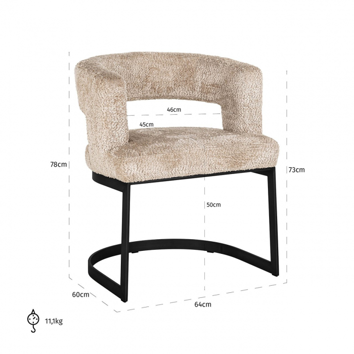 Scaun Ellis lovely beige (Be Lovely 170 Beige) [5]