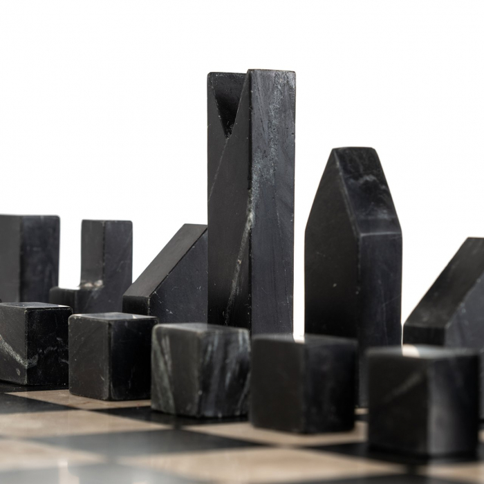 Masă de șah Davos cu 1 sertar (negru), Dims: 62.0 x 44.0 x 44.0 cm [7]