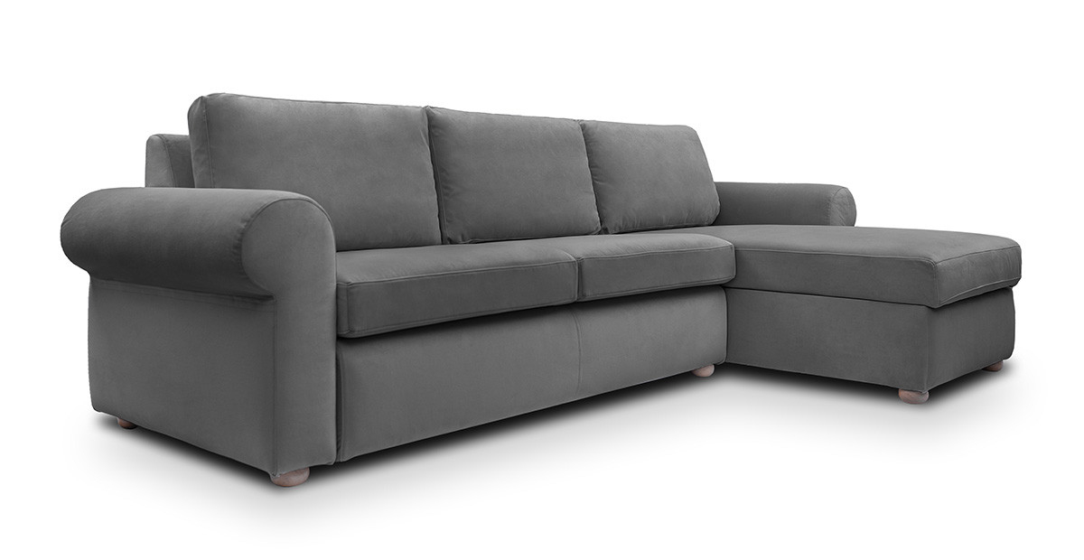 Cloud canapea fixa de 3 locuri L cu brate rotunde [3]