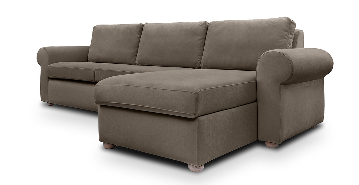 Cloud canapea fixa de 3 locuri L cu brate rotunde [2]