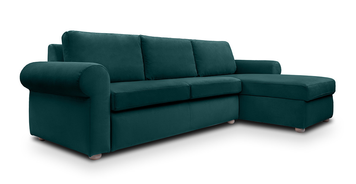 Cloud canapea fixa de 3 locuri L cu brate rotunde [3]