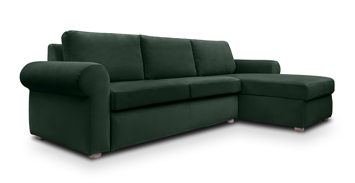 Cloud canapea fixa de 3 locuri L cu brate rotunde [3]