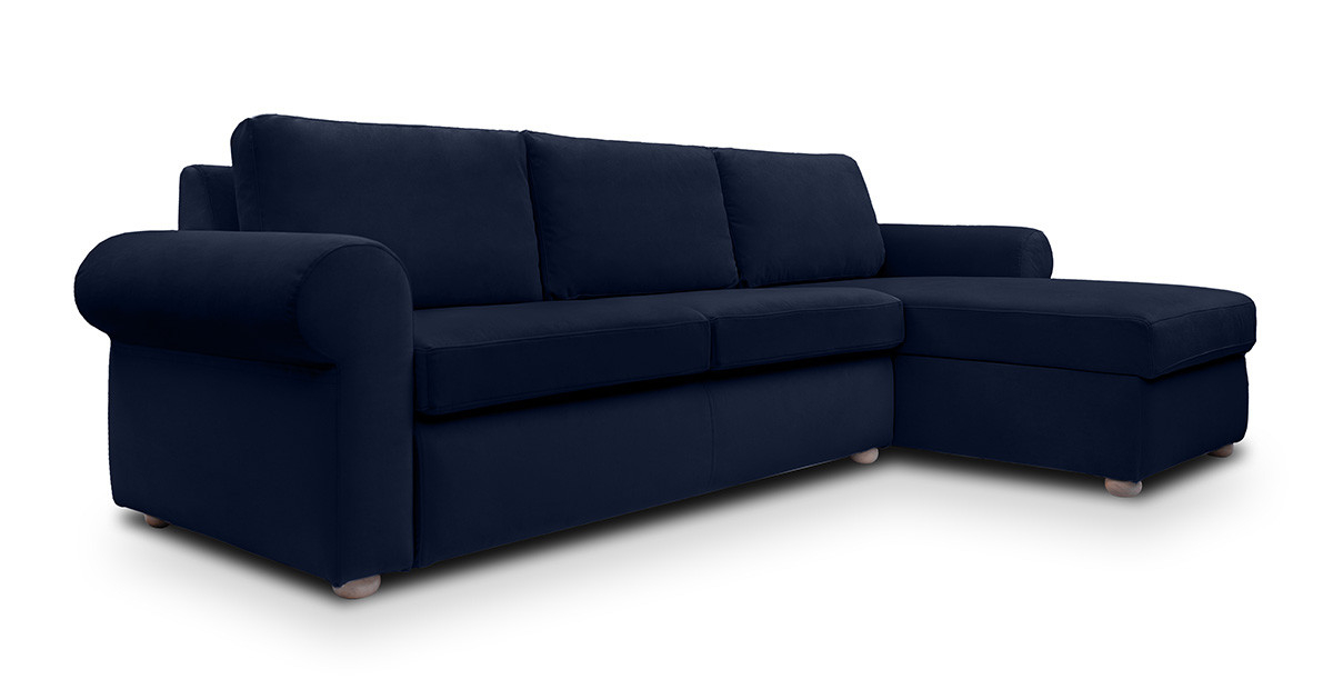 Cloud canapea fixa de 3 locuri L cu brate rotunde [3]