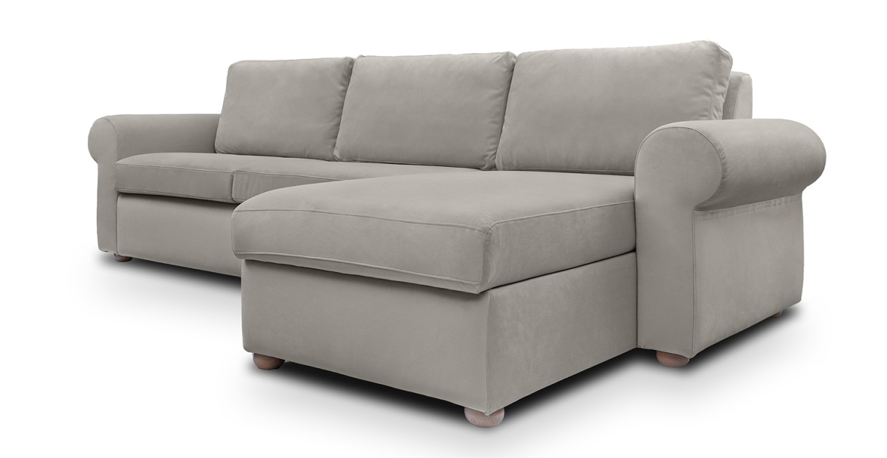 Cloud canapea fixa de 3 locuri L cu brate rotunde [2]