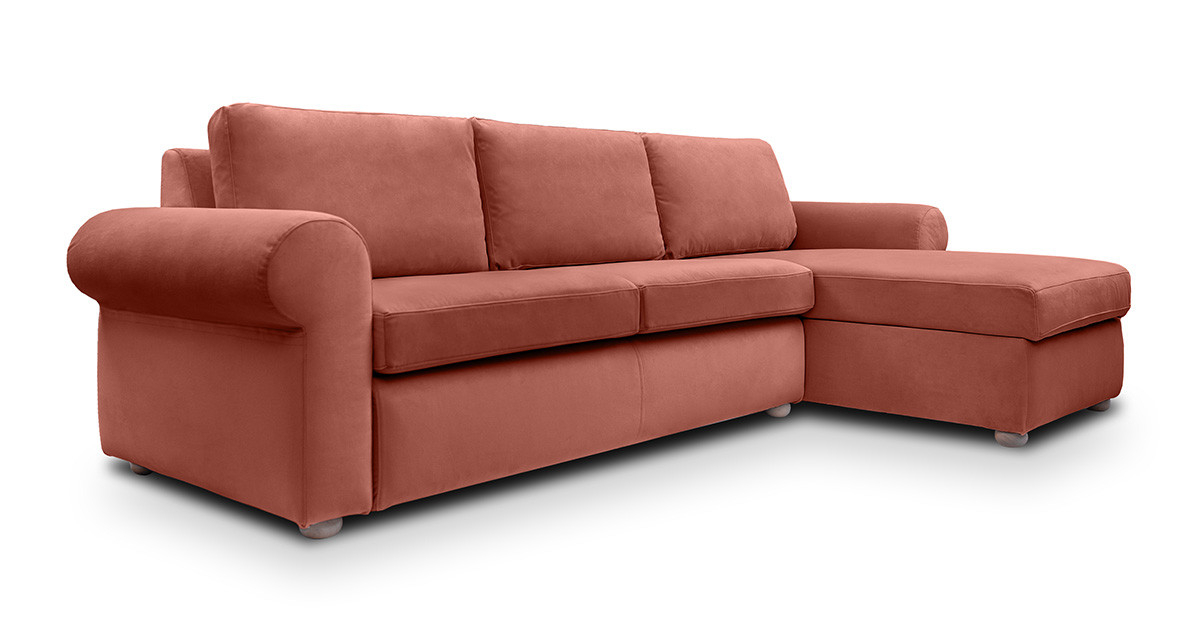 Cloud canapea fixa de 3 locuri L cu brate rotunde [3]