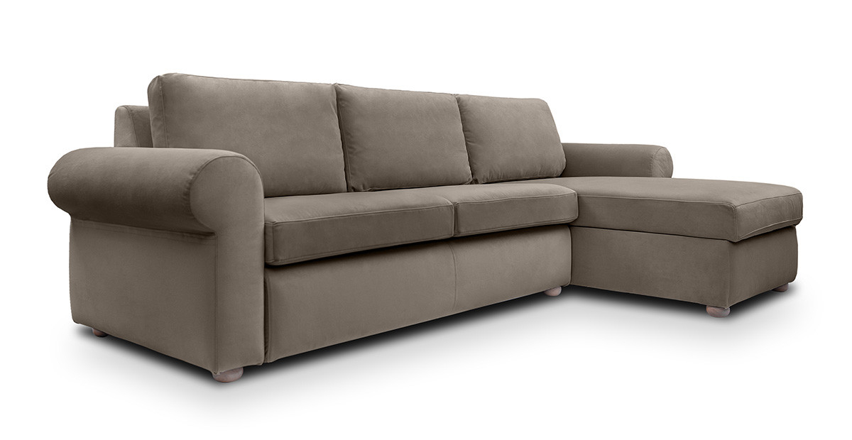 Cloud canapea fixa de 3 locuri L cu brate rotunde [3]