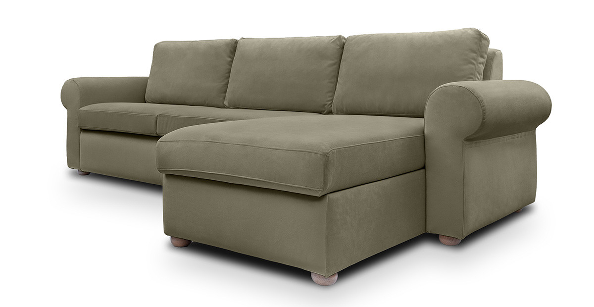 Cloud canapea fixa de 3 locuri L cu brate rotunde [2]