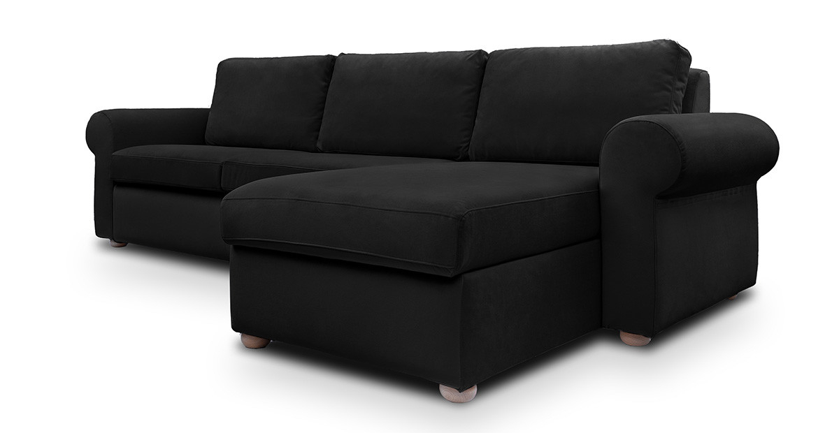 Cloud canapea fixa de 3 locuri L cu brate rotunde [2]