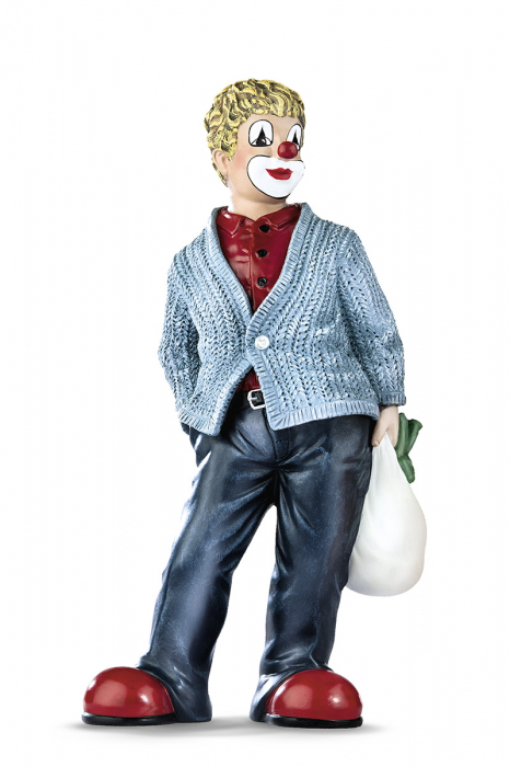 Figurina clovn, rasina, multicolor, 6x16x8 cm [2]