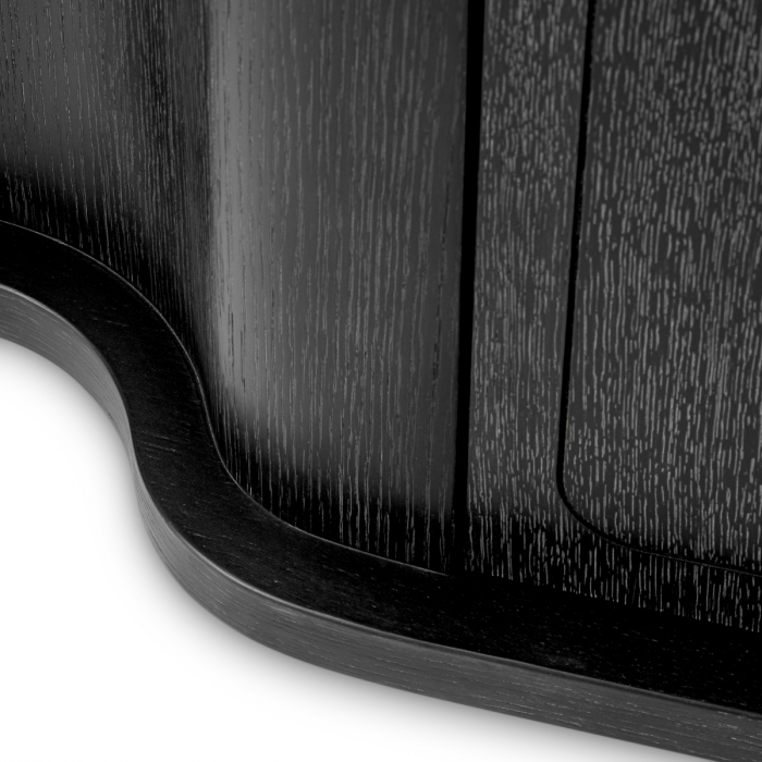 Comodă, Caprioli, furnir din stejar, gri cărbune, Dims: W. 220 | D. 62 | H. 75 (CM) [8]