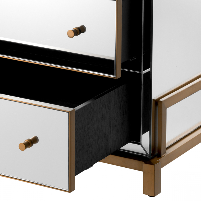 Comodă cu sertar din sticlă Clarington, Dims: W. 85.5 | D. 52 | H. 87.5  (CM) [5]