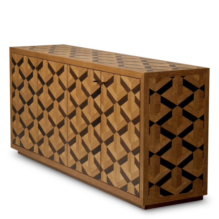 Comoda furnir stejar Rubicon |W. 180 | D. 46 | H. 80 cm  [4]