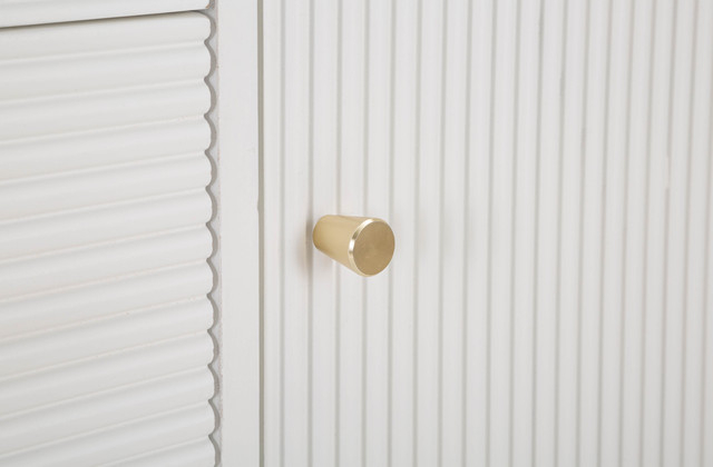 Comoda Matera, Lemn/MDF/Fier, Alb/Maro, 90x117x37 cm [7]