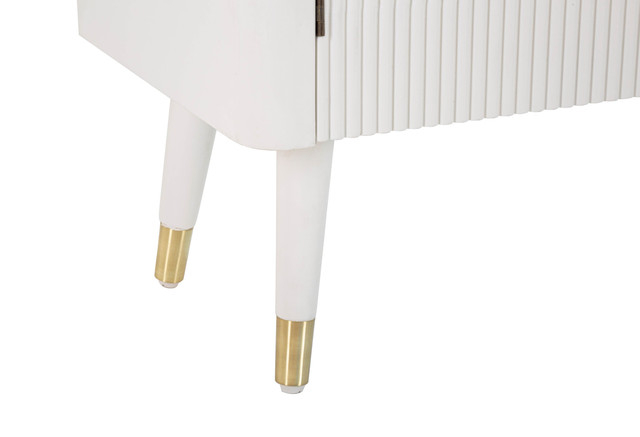 Comoda Matera, Lemn/MDF/Fier, Alb/Maro, 90x117x37 cm [6]