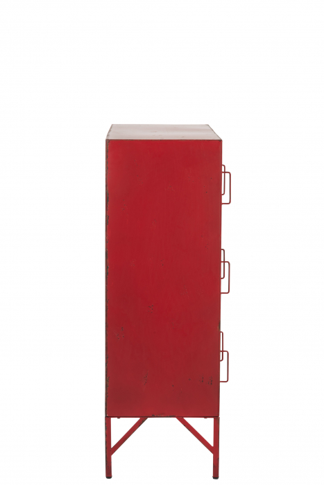 Comoda, Metal, Rosu, 86x42x113.7 cm [4]