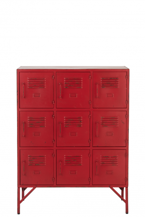 Comoda, Metal, Rosu, 86x42x113.7 cm [3]