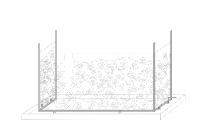 Consola Albero Della Vita, Fier, MDF/Oglinda, Auriu, 81,5x141,5x40,5 cm [7]