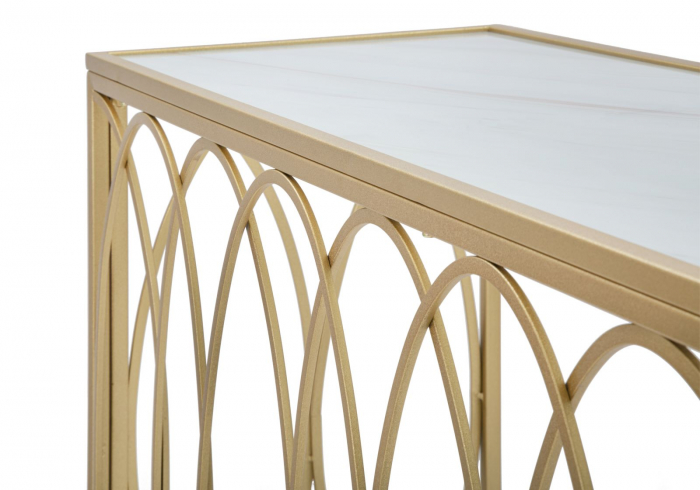 Consola arc, marmorat, cm 160x40x79 [5]