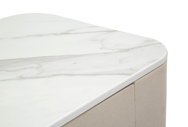 Consola Beauty, Lemn/MDF/Metal, Crem/Auriu, 80x100x40 cm [8]