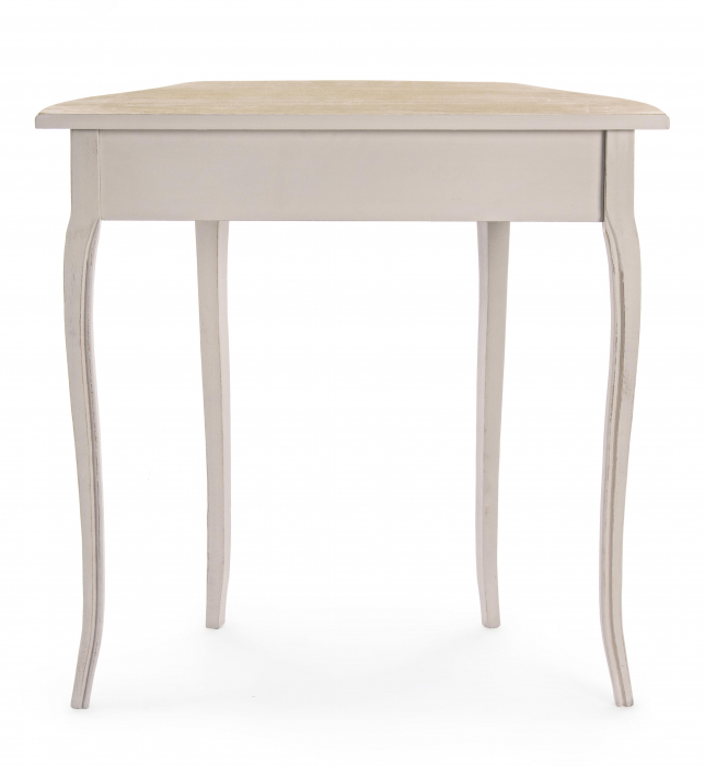 Consola Clarisse 1 sertar, MDF/Lemn, Maro/Alb, 80x35x80 cm [4]