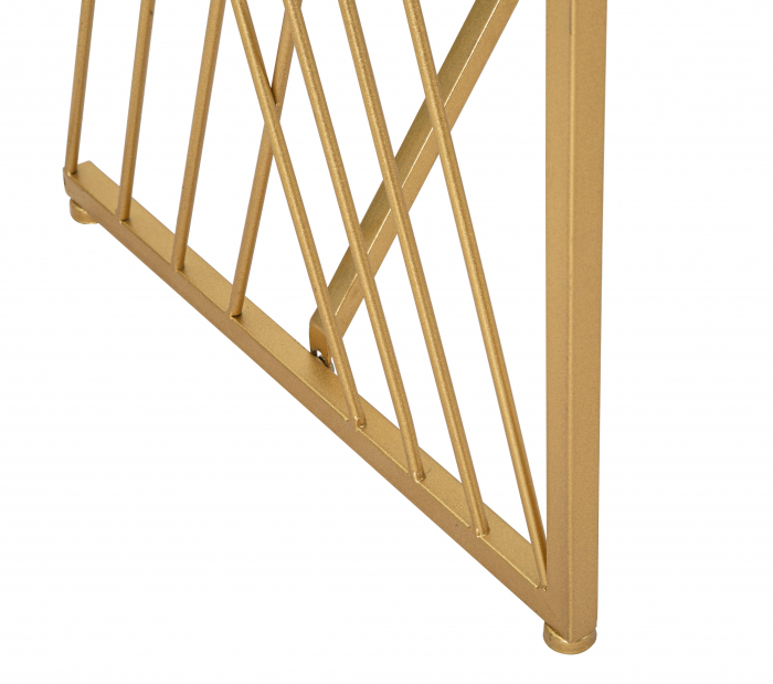 Consola Easy, Fier/MDF/Oglinda, Auriu, 80x120x40 cm [6]