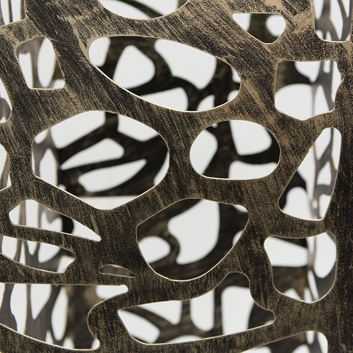 Consola Ellis, metal/sticla, auriu antichizat, 27x27x100 cm [4]