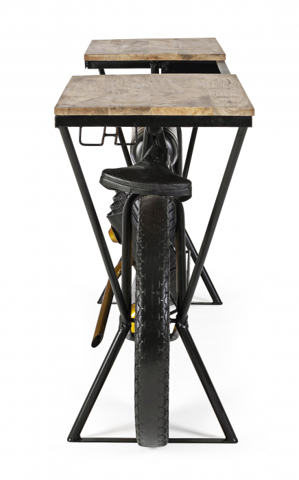 Consola Epic Moto Bar, Otel/Lemn, Multicolor, 183x41x86 cm [2]