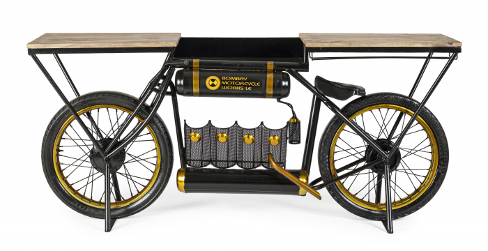 Consola Epic Moto Bar, Otel/Lemn, Multicolor, 183x41x86 cm [8]