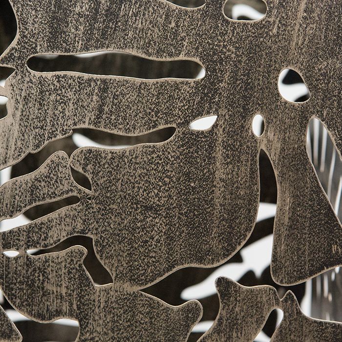 Consola Flora metal/sticla, auriu antichizat, 27x27x70 cm [5]