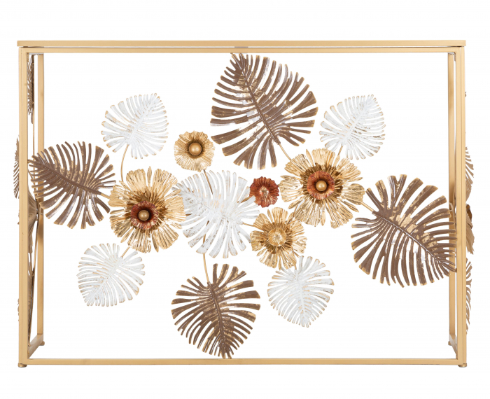 Consola Glam Floris, Fier/MDF/Oglinda, Multicolor, 80x113x40 cm [2]