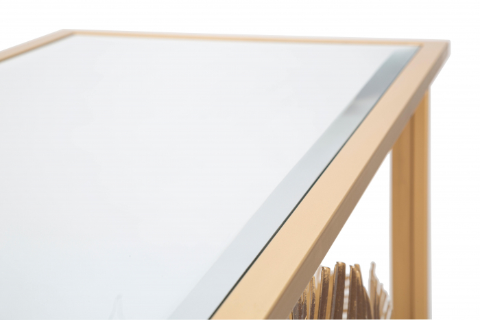 Consola Glam Floris, Fier/MDF/Oglinda, Multicolor, 80x113x40 cm [4]