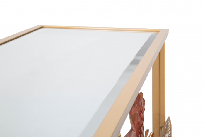 Consola Glam Redy, Fier/MDF/Oglinda, Multicolor, 80x114x41.5 cm [4]